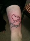 love heart leg tats